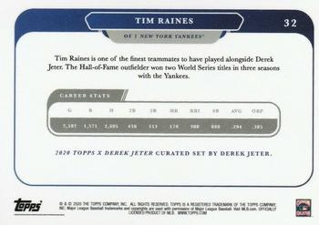 2020 Topps x Derek Jeter #32 Tim Raines Back