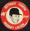 1969 Kelly's Potato Chips MLBPA Pinback Buttons #NNO Mickey Lolich Front
