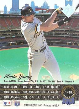 1993 Leaf - Gold Leaf Rookies #1 Kevin Young Back