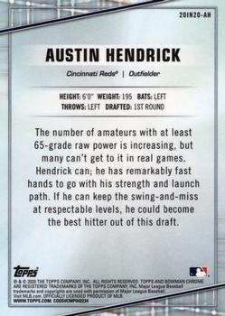 2020 Bowman Draft - 20 in '20 #20IN20-AH Austin Hendrick Back