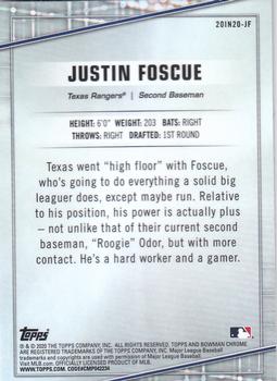 2020 Bowman Draft - 20 in '20 #20IN20-JF Justin Foscue Back