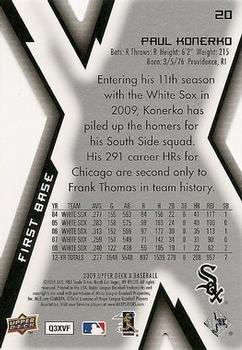 2009 Upper Deck X - Die Cut #20 Paul Konerko Back