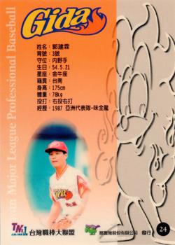 1997 Taiwan Major League #24 Chien-Lin Kuo Back
