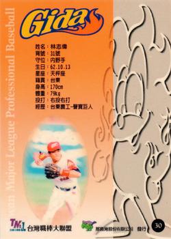 1997 Taiwan Major League #30 Chih-Wei Lin Back