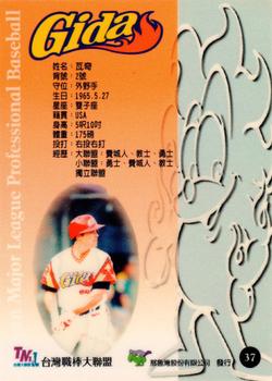 1997 Taiwan Major League #37 Jim Vatcher Back
