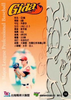 1997 Taiwan Major League #38 Alan Cockrell Back