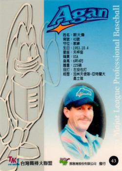1997 Taiwan Major League #43 Dave Schuler Back