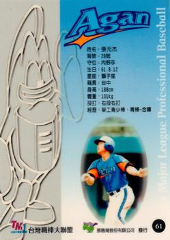 1997 Taiwan Major League #61 Yuan-Jie Chang Back