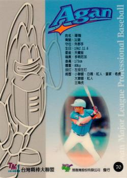 1997 Taiwan Major League #70 Leo Garcia Back