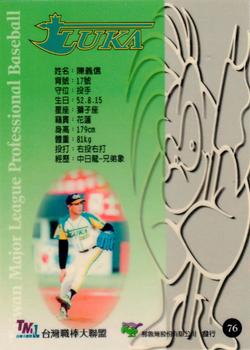 1997 Taiwan Major League #76 Yi-Hsin Chen Back
