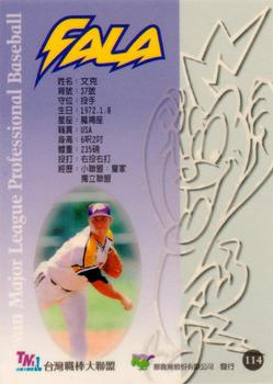 1997 Taiwan Major League #114 Ken Winkle Back