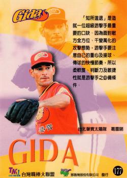 1997 Taiwan Major League #177 Sandy Guerrero Back