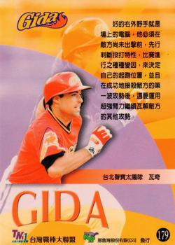 1997 Taiwan Major League #179 Jim Vatcher Back