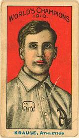 1910 Nadja Caramels Philadelphia Athletics (E104-1) #NNO Harry Krause Front