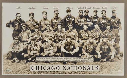 1913 Fatima Teams Premiums (T200) #NNO Chicago Cubs Team Photo Front