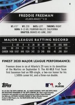 2021 Finest #8 Freddie Freeman Back