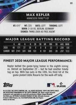 2021 Finest #22 Max Kepler Back