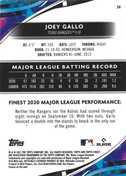 2021 Finest #28 Joey Gallo Back