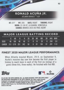 2021 Finest #62 Ronald Acuña Jr. Back