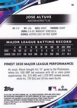 2021 Finest #96 Jose Altuve Back