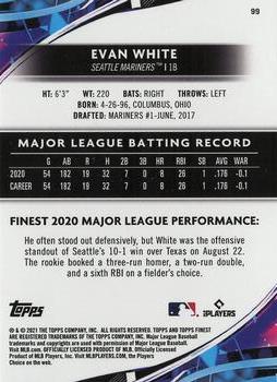 2021 Finest #99 Evan White Back