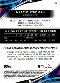 2021 Finest #103 Marcus Stroman Back