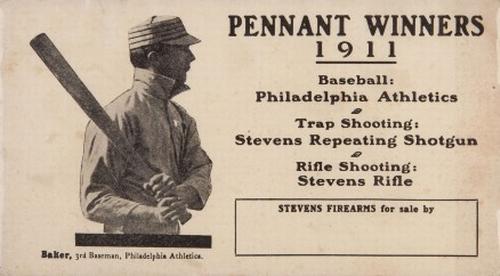 1911 Stevens Firearms Blotters Philadelphia Athletics #NNO Frank Baker Front