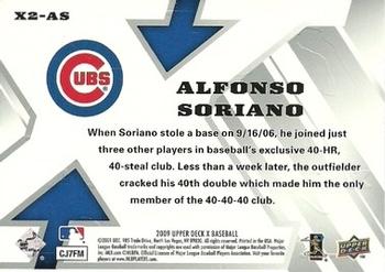 2009 Upper Deck X - Xponential 2 #X2-AS Alfonso Soriano Back