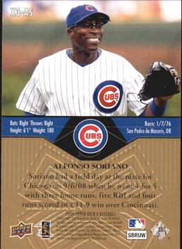 2009 Upper Deck X - Xponential 3 #X3-AS Alfonso Soriano Back