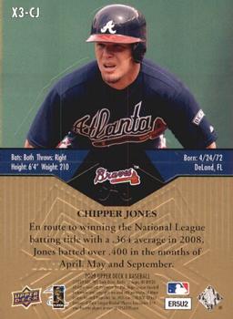 2009 Upper Deck X - Xponential 3 #X3-CJ Chipper Jones Back