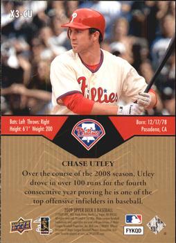 2009 Upper Deck X - Xponential 3 #X3-CU Chase Utley Back
