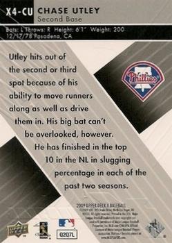 2009 Upper Deck X - Xponential 4 #X4-CU Chase Utley Back