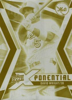 2009 Upper Deck X - Xponential 5 Printing Plates Yellow #X5-DW David Wright Front