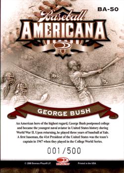 2008 Donruss Threads - Baseball Americana #BA-50 George Bush Back