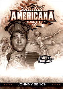 2008 Donruss Threads - Baseball Americana #BA-11 Johnny Bench Front