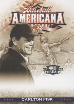 2008 Donruss Threads - Baseball Americana #BA-12 Carlton Fisk Front