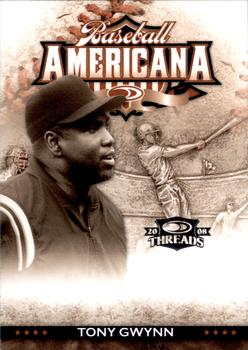 2008 Donruss Threads - Baseball Americana #BA-13 Tony Gwynn Front