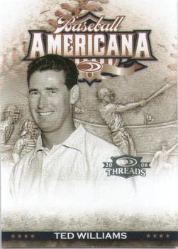 2008 Donruss Threads - Baseball Americana #BA-17 Ted Williams Front