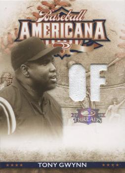 2008 Donruss Threads - Baseball Americana Materials Position #BA-13 Tony Gwynn Front