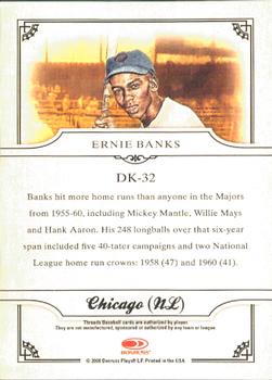 2008 Donruss Threads - Diamond Kings #DK-32 Ernie Banks Back