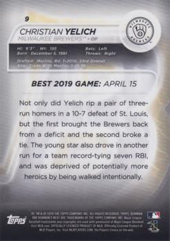 2020 Bowman's Best - Atomic Refractor #9 Christian Yelich Back