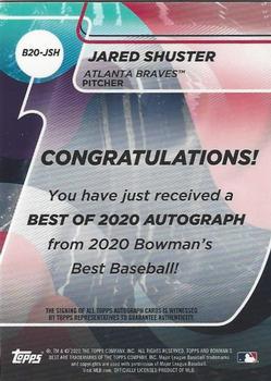 2020 Bowman's Best - Best of 2020 Autographs #B20-JSH Jared Shuster Back