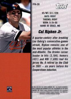 2020 Bowman's Best - 2000 Franchise Favorites #FFA-CR Cal Ripken Jr. Back