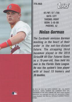 2020 Bowman's Best - 2000 Franchise Favorites #FFA-NGO Nolan Gorman Back