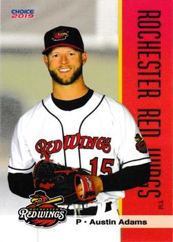 2019 Choice Rochester Red Wings #1 Austin Adams Front