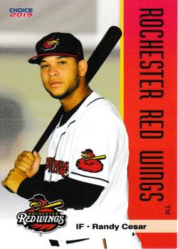 2019 Choice Rochester Red Wings #4 Randy Cesar Front
