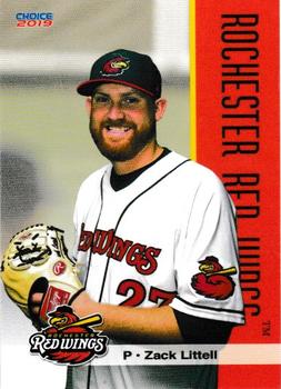 2019 Choice Rochester Red Wings #8 Zack Littell Front