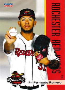 2019 Choice Rochester Red Wings #13 Fernando Romero Front