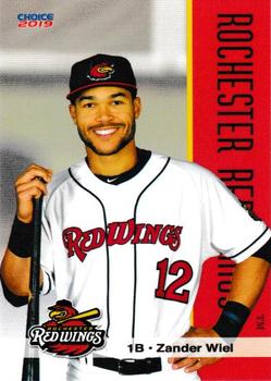 2019 Choice Rochester Red Wings #25 Zander Wiel Front