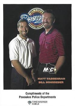 2000 Milwaukee Brewers Police - Pewaukee Police Departments #NNO Bill Schroeder / Matt Vasgersian Front